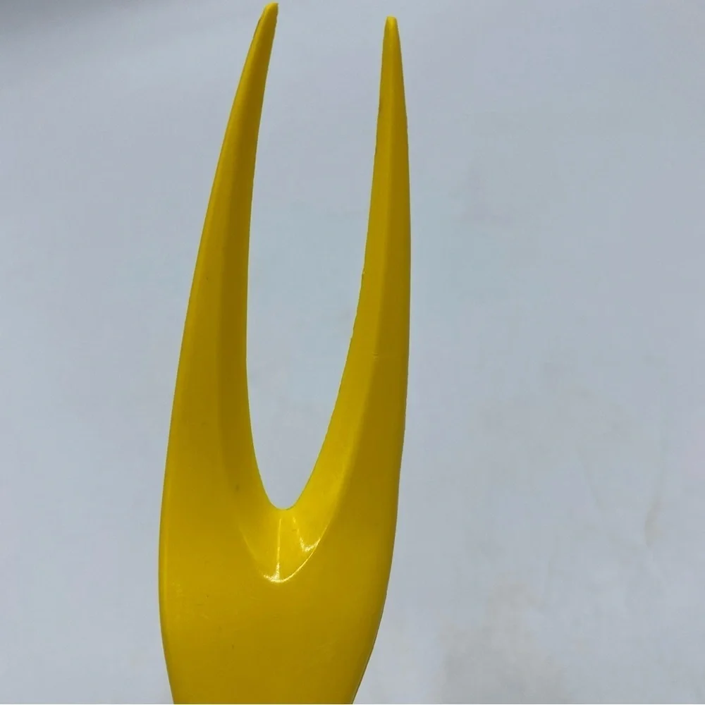 Foley Yellow Meat Fork Plastic Kitchen Vintage Utensil Farmhouse  Granny Core
